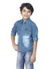 REVERSE AOP DENIM F/S SHIRT