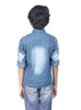 REVERSE AOP DENIM F/S SHIRT