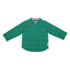 CHINESE COLLAR WITH HALF PLKT 3/4TH ROLL UP SLV SHIRT