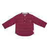 CHINESE COLLAR WITH HALF PLKT 3/4TH ROLL UP SLV SHIRT