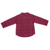 CHINESE COLLAR WITH HALF PLKT 3/4TH ROLL UP SLV SHIRT