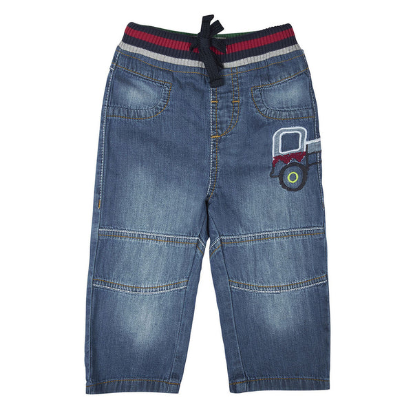 RIBBED  CUT-N-SEW F/L DENIM