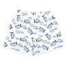 BABY KNIT SET BOYS LITTLE MAN STRIPER+AOP FRONT OPEN F/S WITH PAJAMA