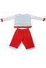 BABY KNIT SET BOYS POCKET BUNNY FRONT OPEN F/S WITH PAJAMA