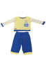 BABY KNIT SET BOYS POCKET BUNNY FRONT OPEN F/S WITH PAJAMA