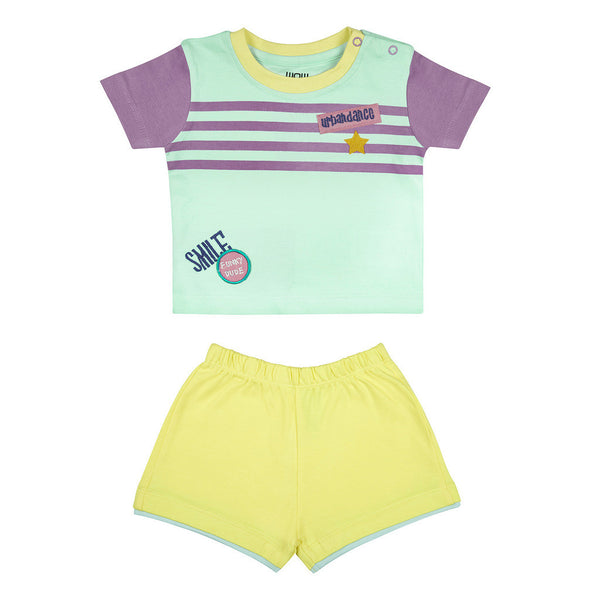 BABY KNIT SET BOYS URBAN DANCE FRONT OPEN F/S WITH PAJAMA