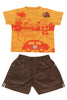KNIT/TWILL SET BOYS LETS EXPLORE R/N S/S WITH SHORTS