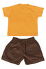 KNIT/TWILL SET BOYS LETS EXPLORE R/N S/S WITH SHORTS