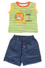 KNIT/DENIM SET BOYS LION KING R/N S/LESS WITH SHORTS