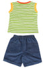 KNIT/DENIM SET BOYS LION KING R/N S/LESS WITH SHORTS