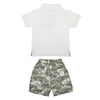 KNIT/WOVEN SET BOYS FASTER CAR POLO S/S WITH SHORTS