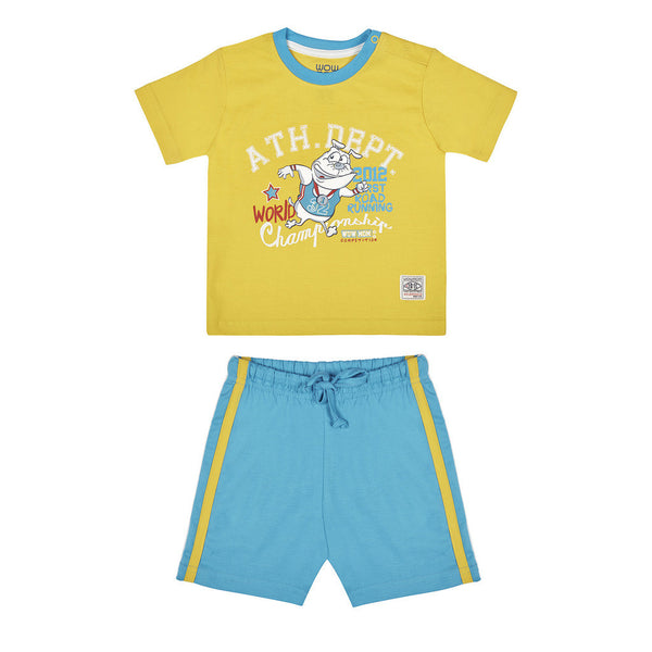 ATH.DEPT BOYS KNIT SET H/S WITH SHORTS