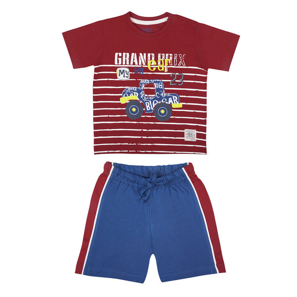 GRAND PRIX BOYS KNIT SET H/S WITH SHORTS