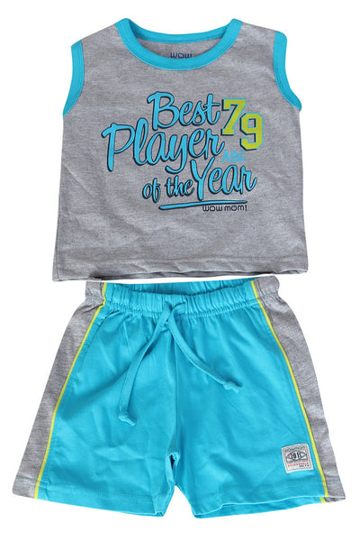 BEST PLAYER 79 BOYS KNIT SET S/L WITH SHORTS