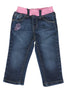DENIM F/L WITH RIB WAIST