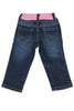 DENIM F/L WITH RIB WAIST
