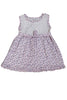 AOP FLORAL WITH LACE  SLV LESS FROCK