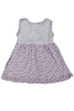 AOP FLORAL WITH LACE  SLV LESS FROCK
