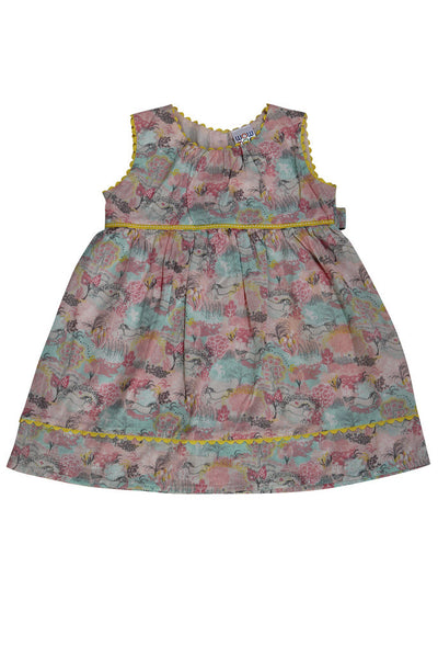 AOP MAGICAL FOREST SLV FROCK
