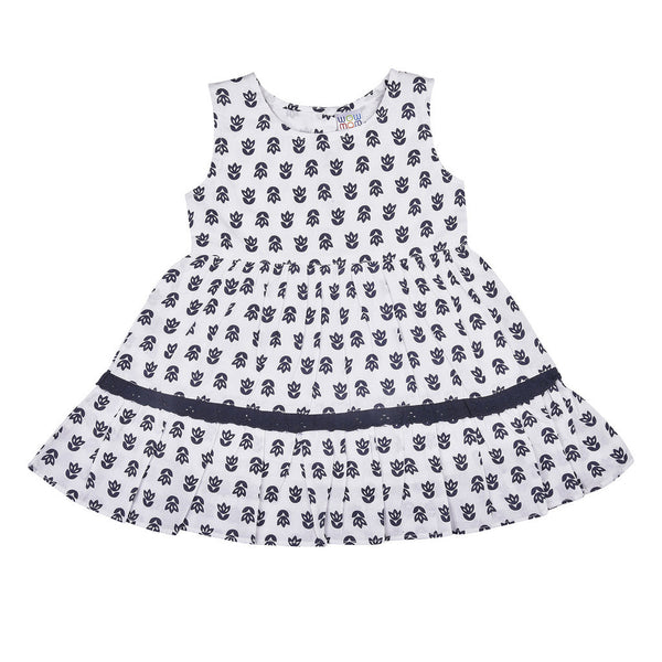 AOP NAVY LEAF MOTIF
