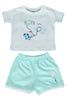 BABY KNIT SET GIRLS BORN IN FRONT OPEN S/S WITH SHORTS