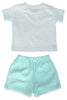 BABY KNIT SET GIRLS BORN IN FRONT OPEN S/S WITH SHORTS