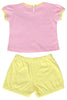 BABY KNIT SET GIRLS BUNNY FRONT OPEN F/S WITH PAJAMA