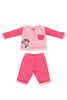 BABY KNIT SET GIRLS POLKA FRONT OPEN F/S WITH PAJAMA