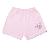 BABY KNIT SET GIRLS POLKA+BUTTERFLY FRONT OPEN S/S WITH SHORTS