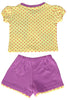 BABY KNIT SET GIRLS POLKA+BUTTERFLY FRONT OPEN S/S WITH SHORTS