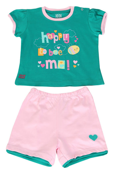 GIRLS KNIT SET HAPPY TO BEE ME