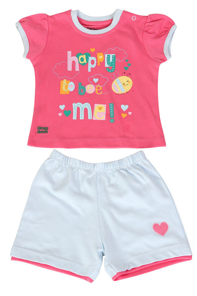 GIRLS KNIT SET HAPPY TO BEE ME