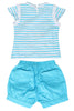 KNIT/TWILL SET GIRLS CUTE LITTLE BEE R/N S/S WITH SHORTS