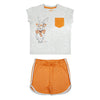 I LOVE CARROT GIRLS KNIT SET CAP SLV WITH SHORTS