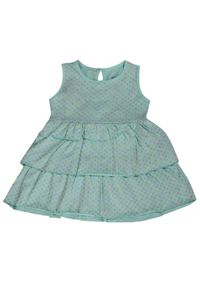 AOP HEART LAYERED S/L DRESS
